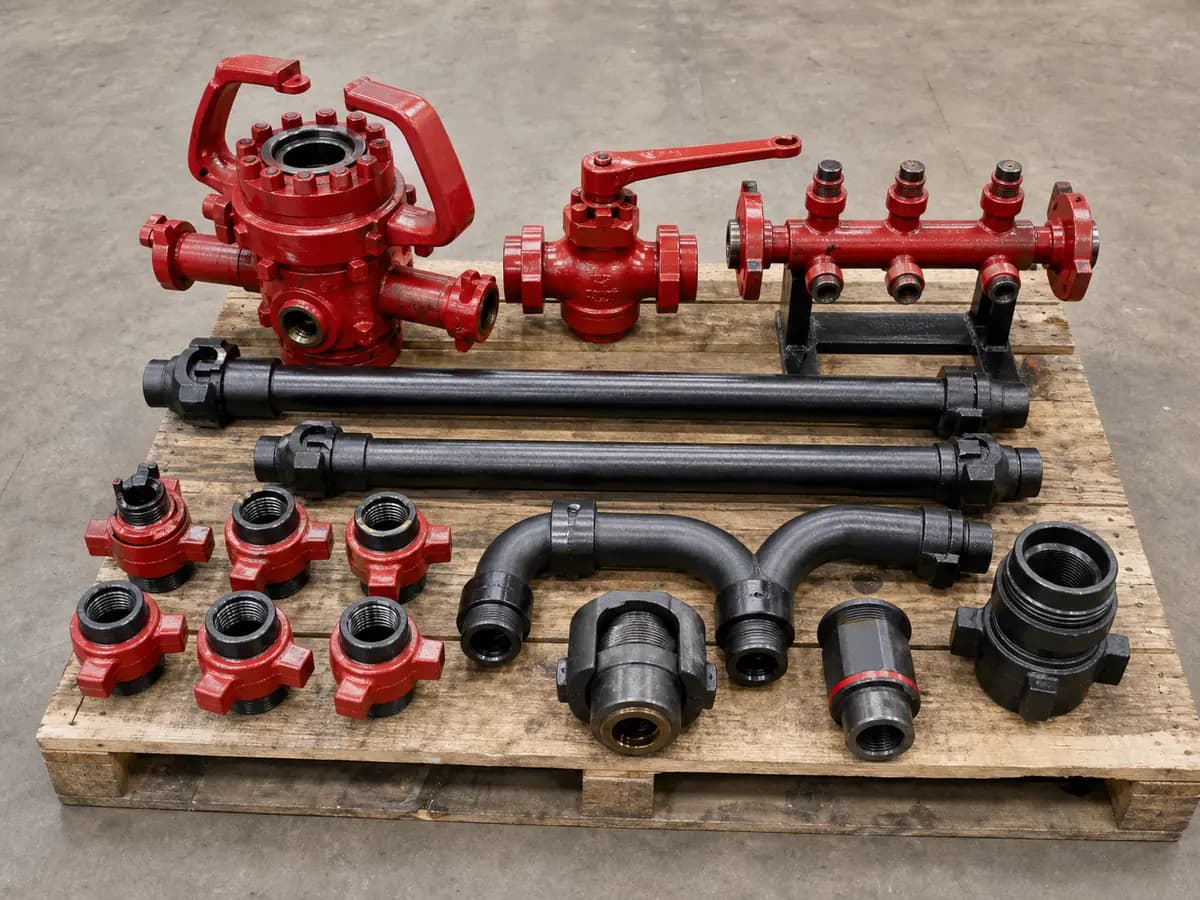 High-pressure choke and kill manifold, valves and flowline components