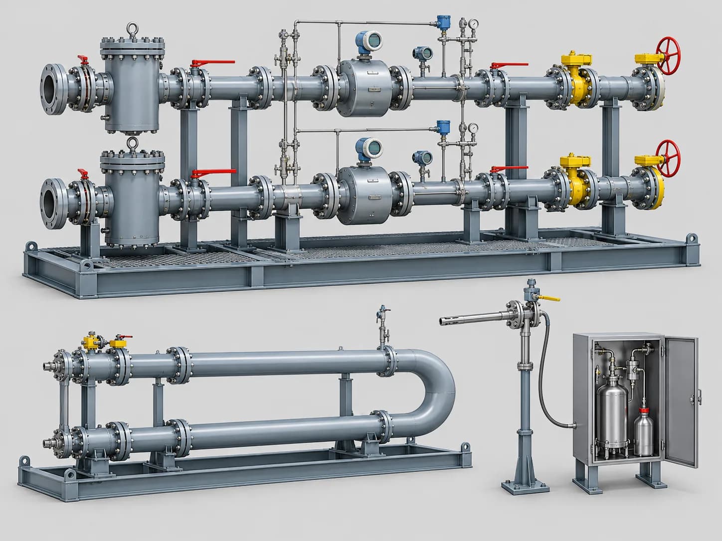 AI-generated equipment category reference for Lease Automatic Custody Transfer (LACT) Units; not an exact model photograph or specification evidence.