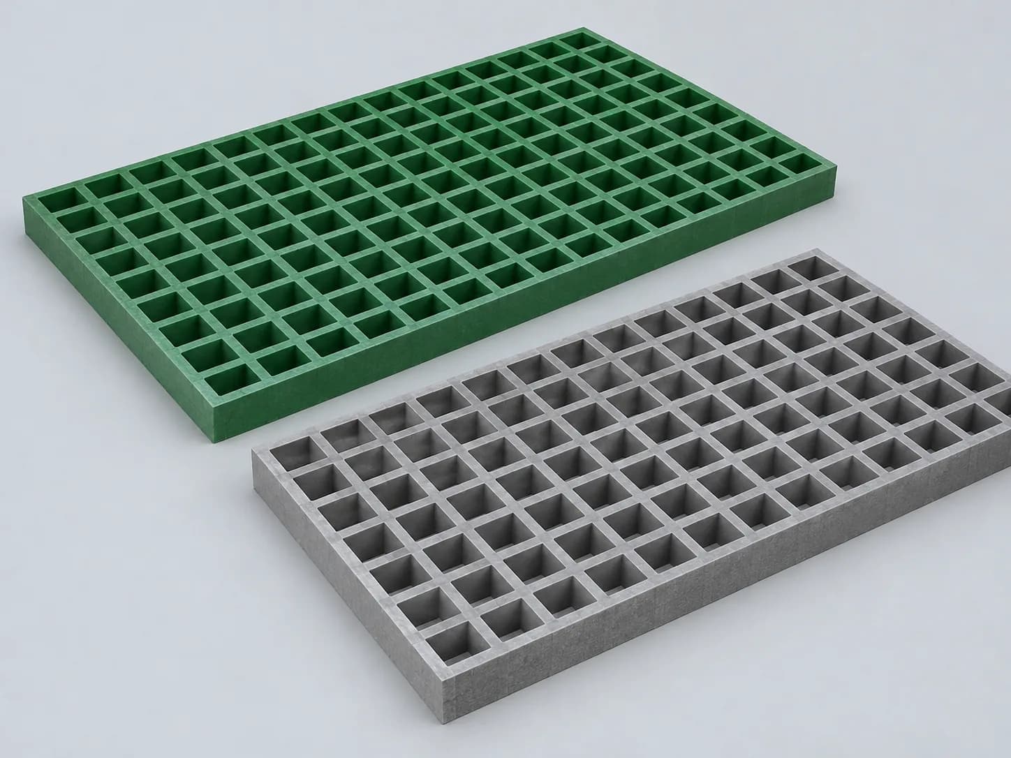 AI-generated corrosion-resistant moulded frp grating category reference; not an exact-model photograph