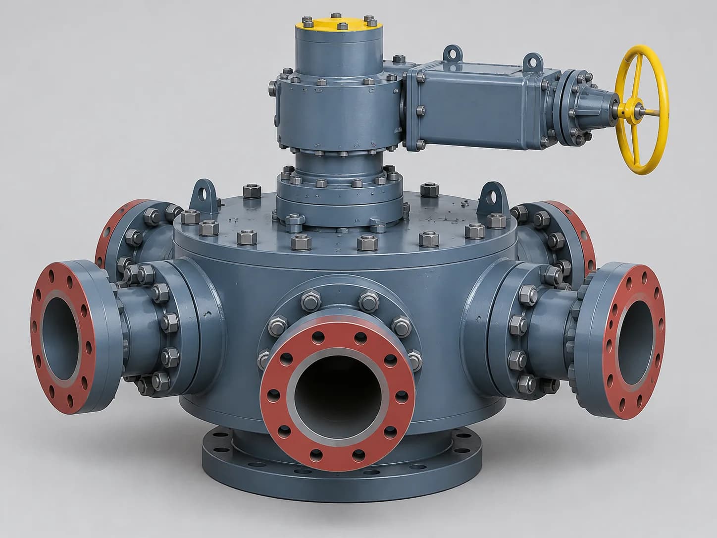 AI-generated multiport well-selector valve assemblies category reference; not an exact-model photograph