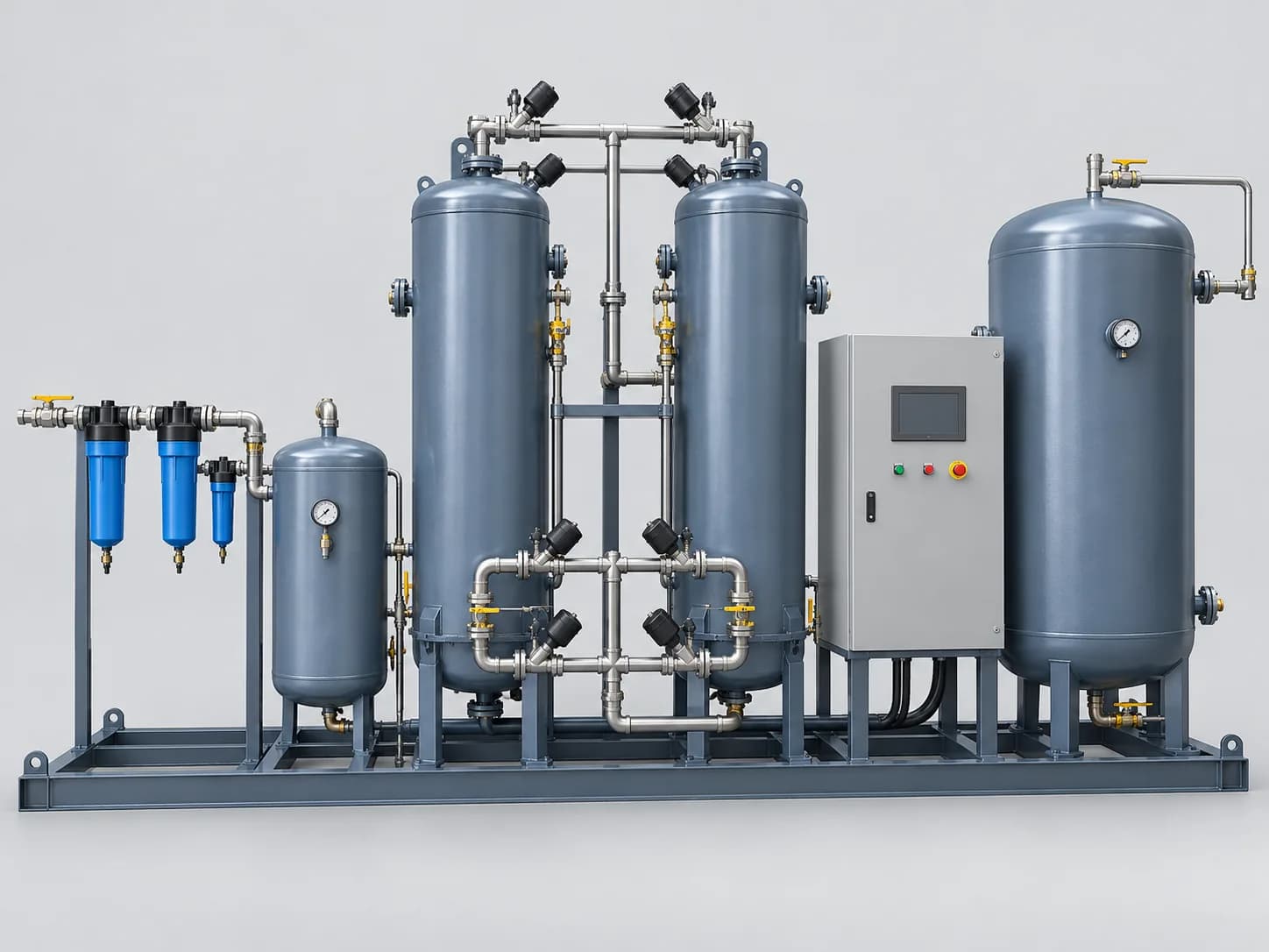 AI-generated on-site psa nitrogen generation packages category reference; not an exact-model photograph