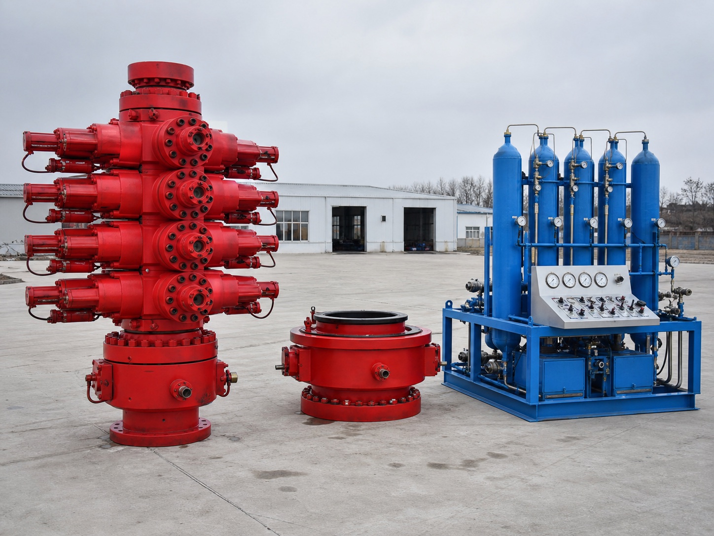 Hydraulic accumulator bottles and control console for a surface BOP stack