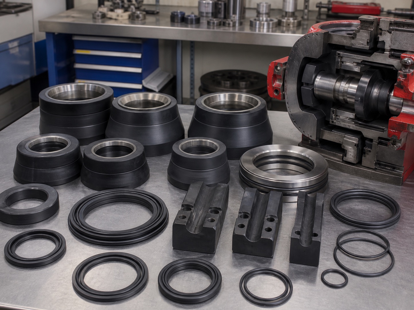 BOP sealing elements and well-control replacement parts