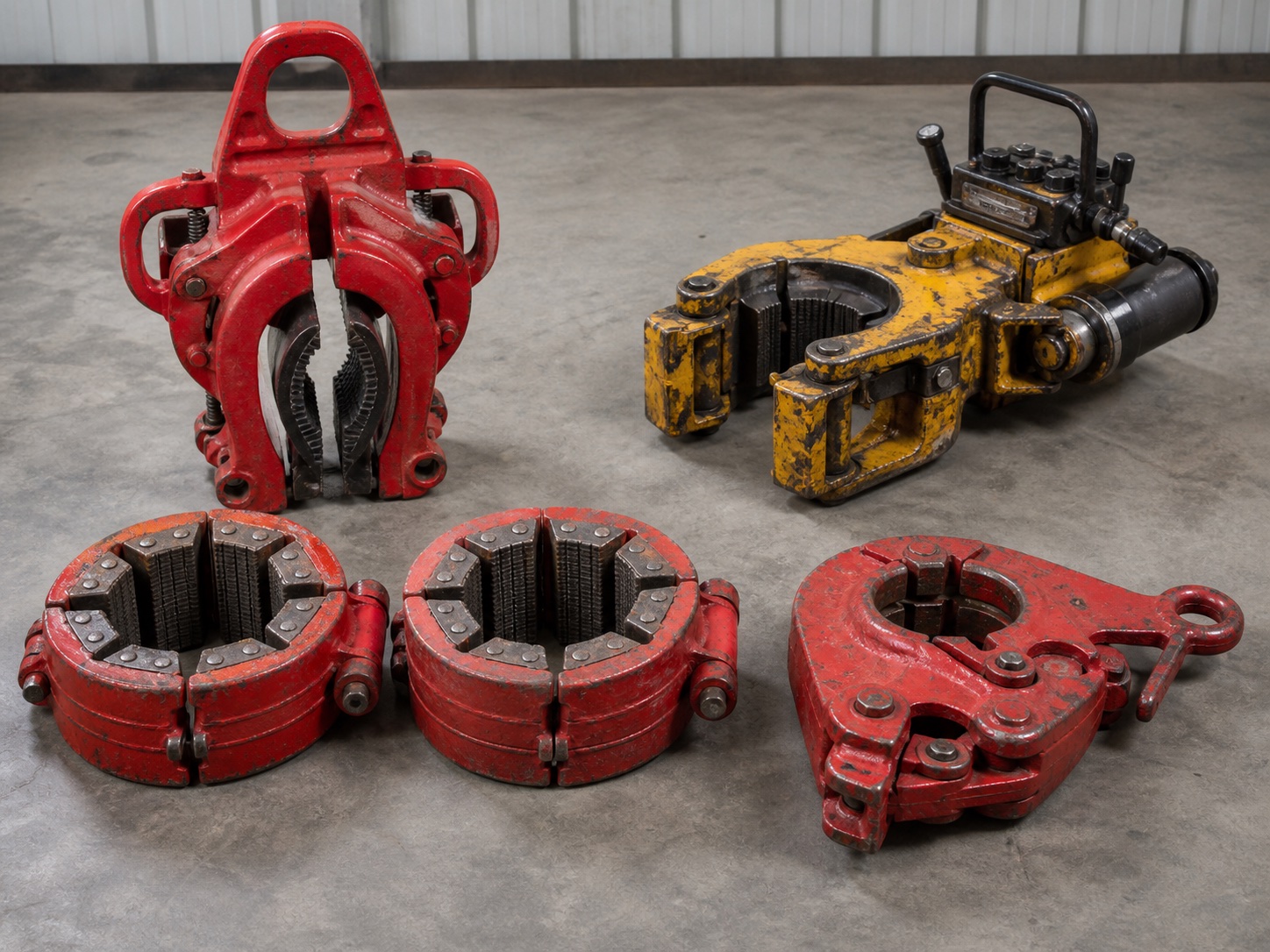 Hydraulic power tong and mechanized tubular handling tools for rig-floor operations